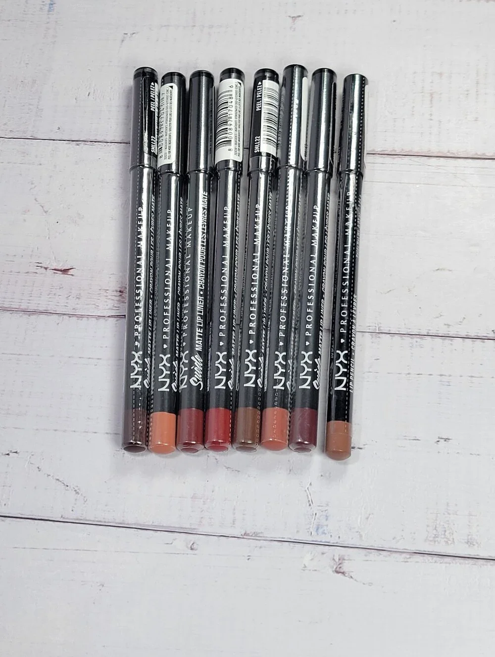 NYX 8 Piece Suede & Slim Lip Liner Bundle NEW!